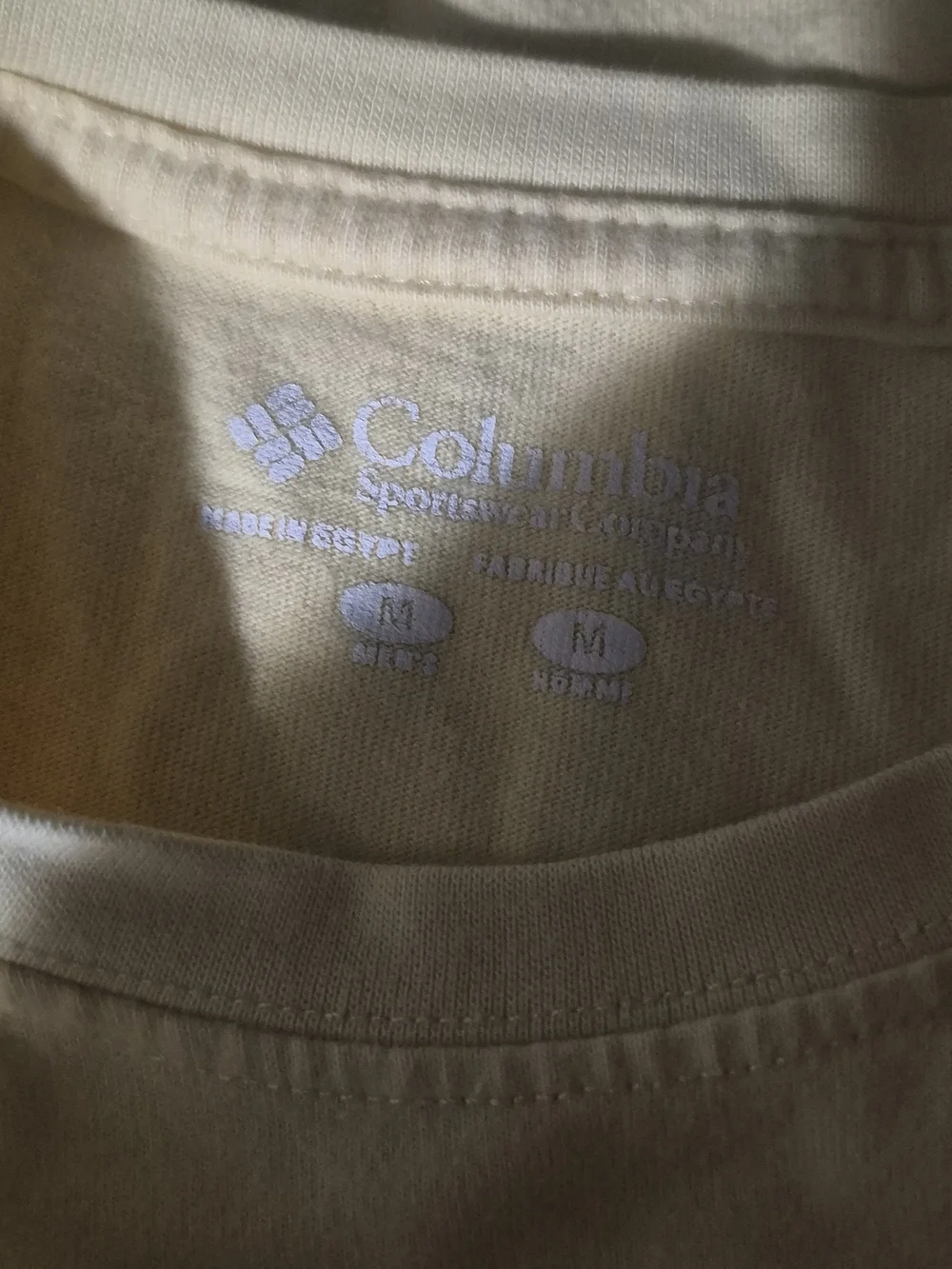 Columbia Men's Short Sleeve Crew Tee in Pale Yellow